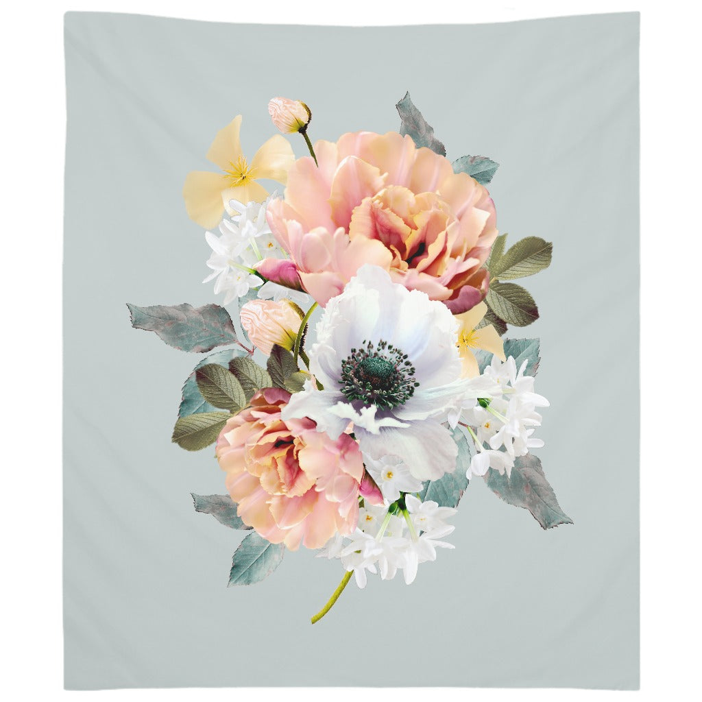 Mint Floral Backdrop - Lindsey Mueller Photography